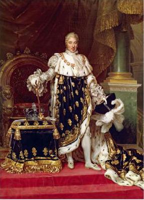 unknow artist Portrait of the King Charles X of France in his coronation robes